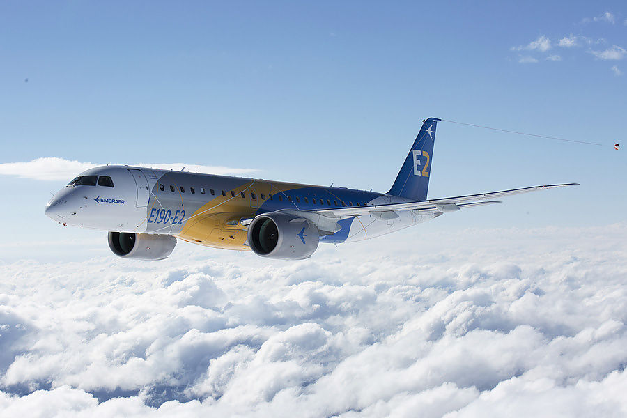 Самолет Embraer 190 второго поколения получил сертификаты типа ANAC, FAA и EASA - AEX.RU